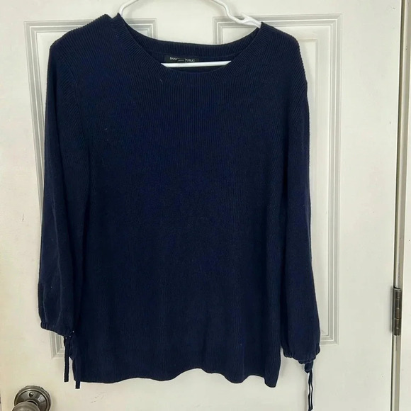 Banana republic sweater size medium navy blue three-quarter length sleeve - Picture 1 of 5